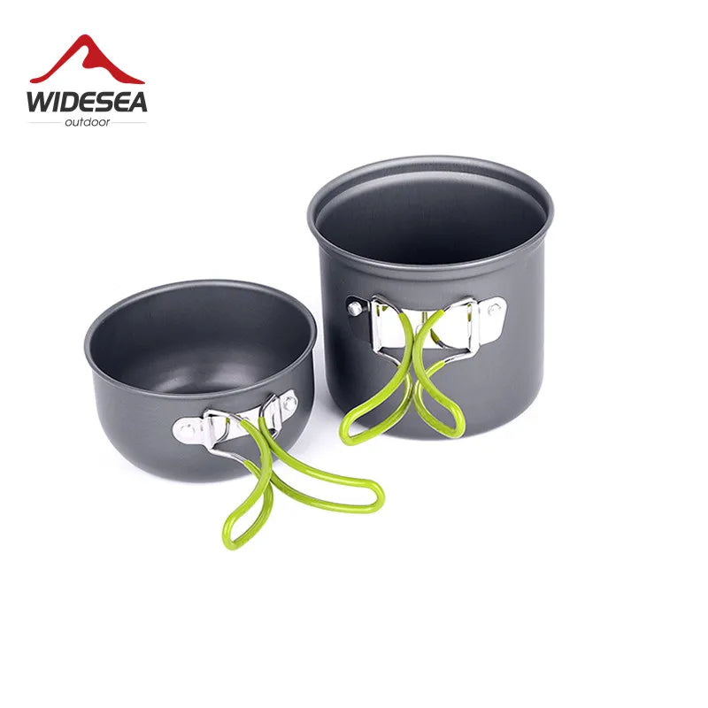 Widesea Ultralight Camping Pot Set Hiking Picnic Travel Tourist Dishes Supplies Equipment