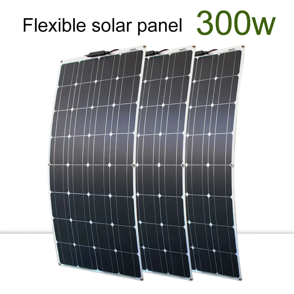 DGSUNLIGHT 100w 200w 12v Flexible, Portable Solar Panel