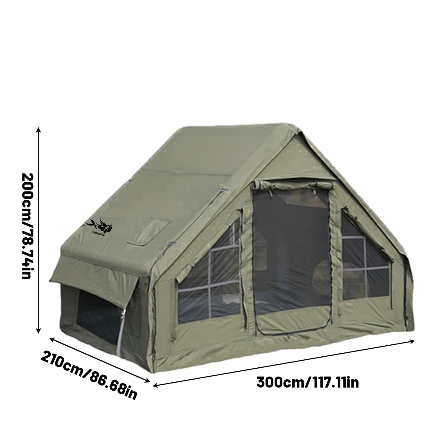 Large Inflatable Camping Tent with Skylight, Quick Air-Flow & Breathable Mesh Design
