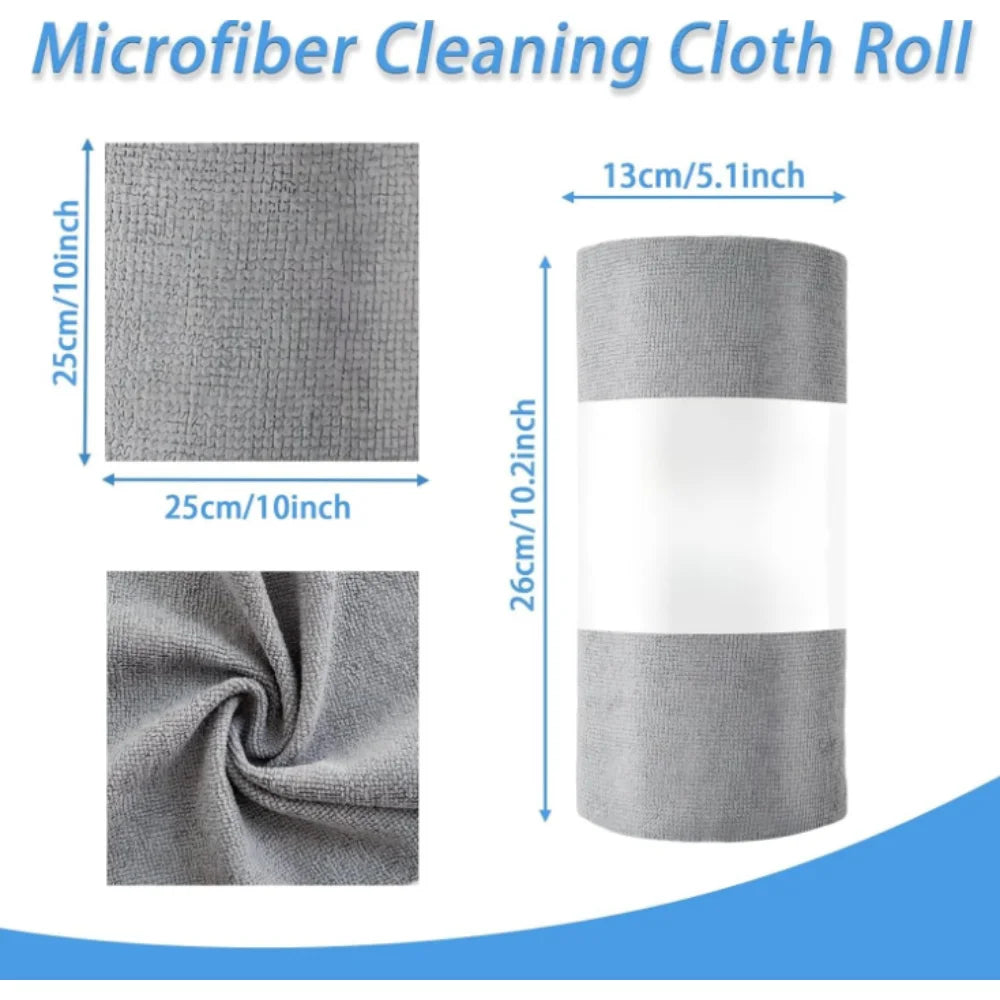 20 Pcs Microfiber Cleaning Cloth Roll
