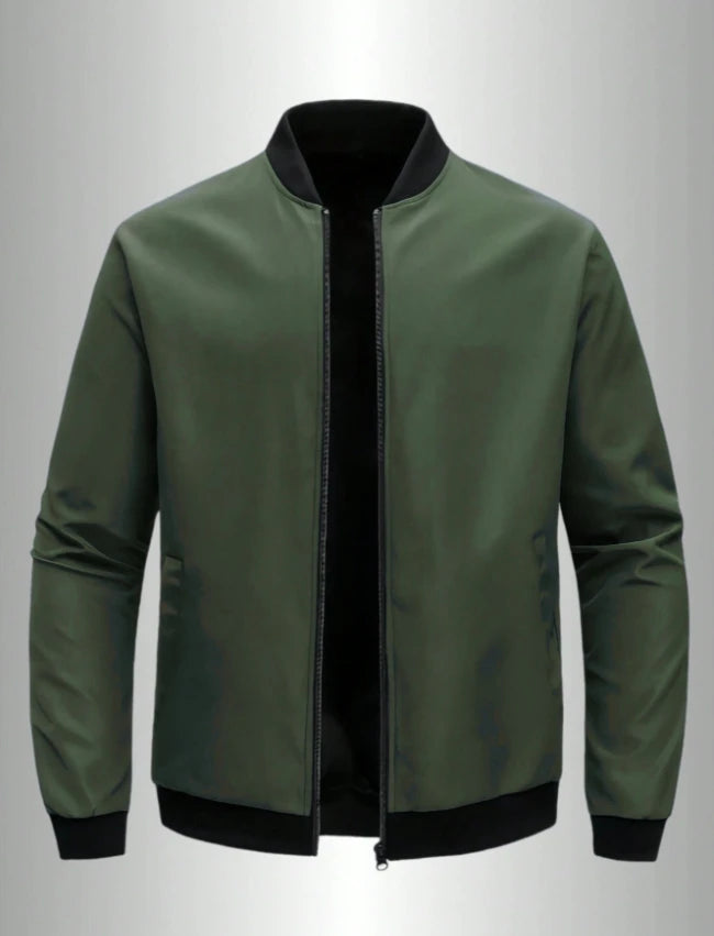 Baseball Collar Short Loose Solid Color Jacket