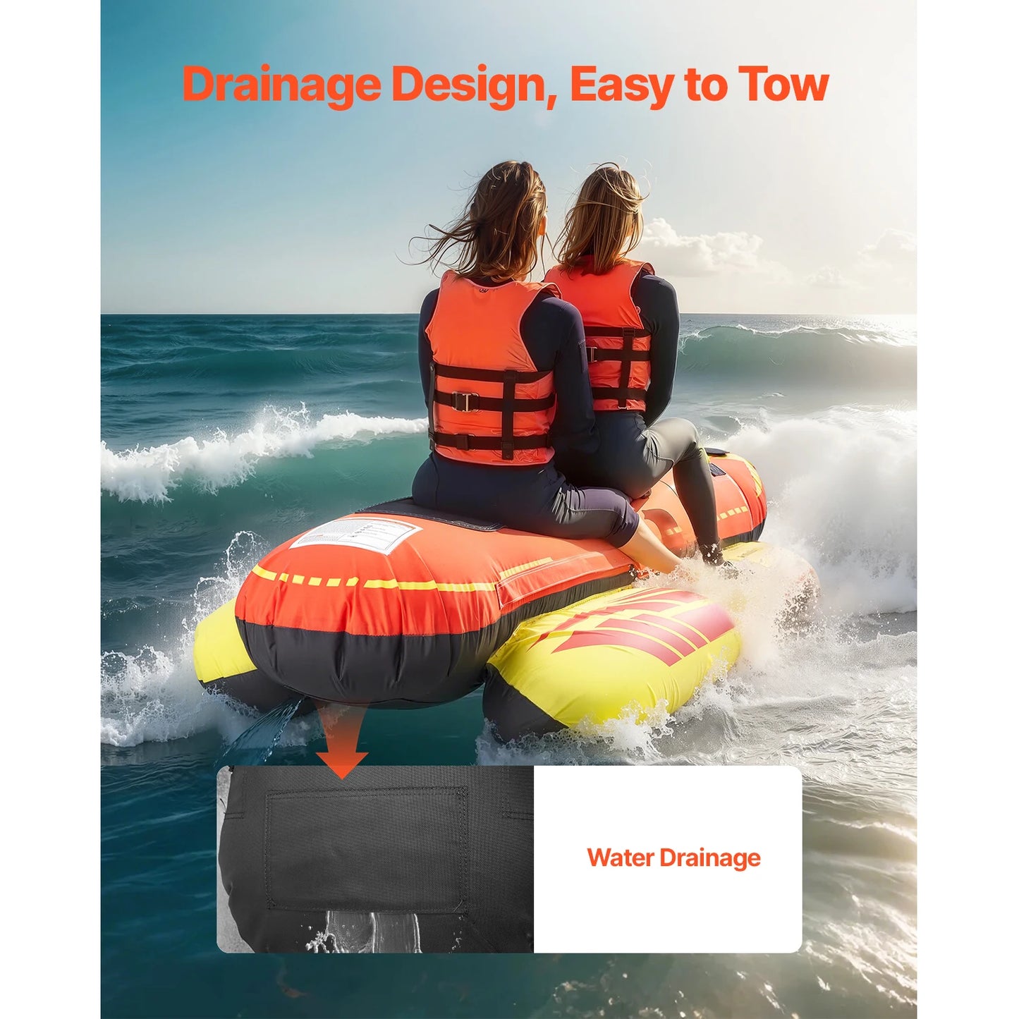 SucceBuy 1-3 Rider Inflatable Boat Tube
