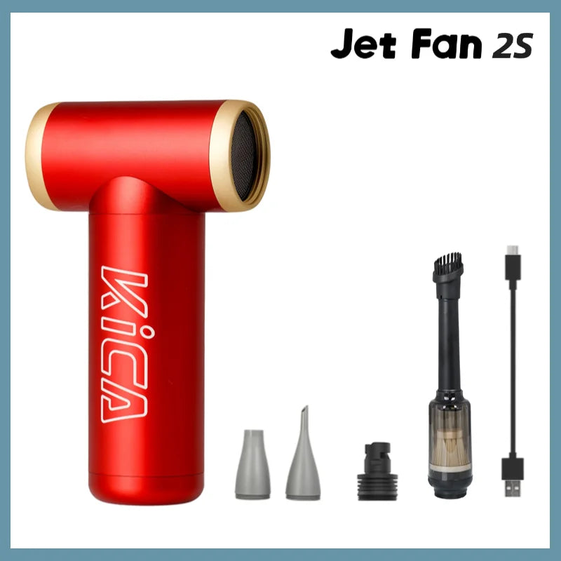 KiCA JetFan 2S Portable Air Blower 117000RPM Rechargeable Mini Fan, Metal Shell Extreme Mode