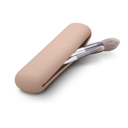Portable Silicone Travel Makeup Brush Case with Magnetic Closure