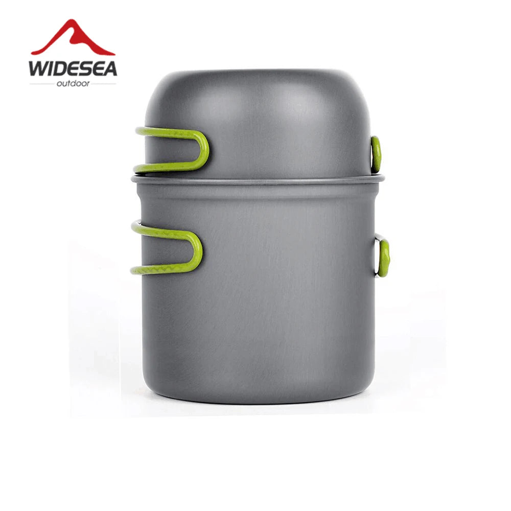 Widesea Ultralight Camping Pot Set Hiking Picnic Travel Tourist Dishes Supplies Equipment