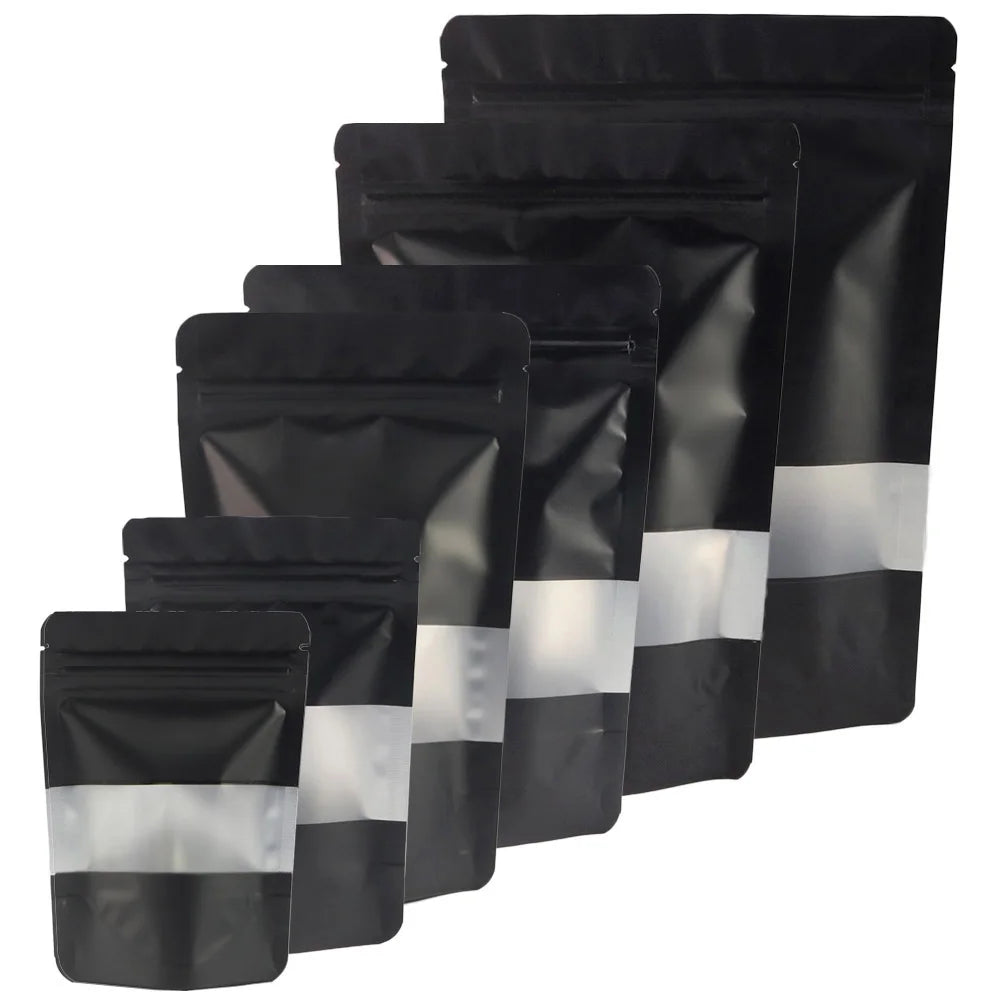 Reclosable Zip Lock Organizer Eco Aluminum Foil Mylar Plastic Bags With Clear Window
