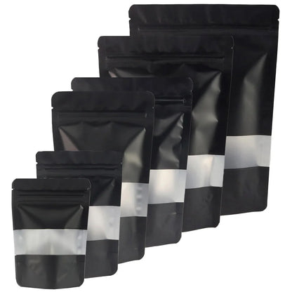 Reclosable Zip Lock Organizer Eco Aluminum Foil Mylar Plastic Bags With Clear Window