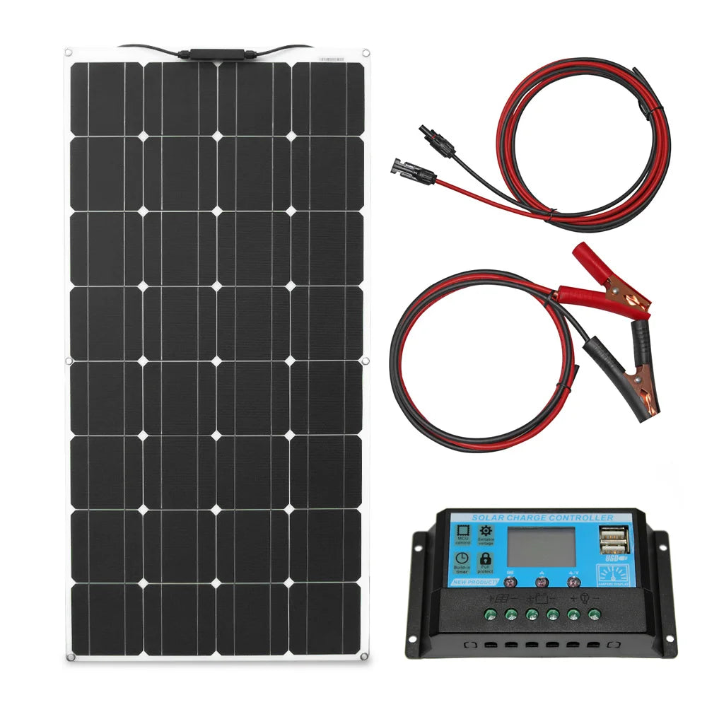 DGSUNLIGHT 100w 200w 12v Flexible, Portable Solar Panel
