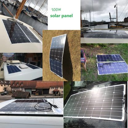 DGSUNLIGHT 100w 200w 12v Flexible, Portable Solar Panel