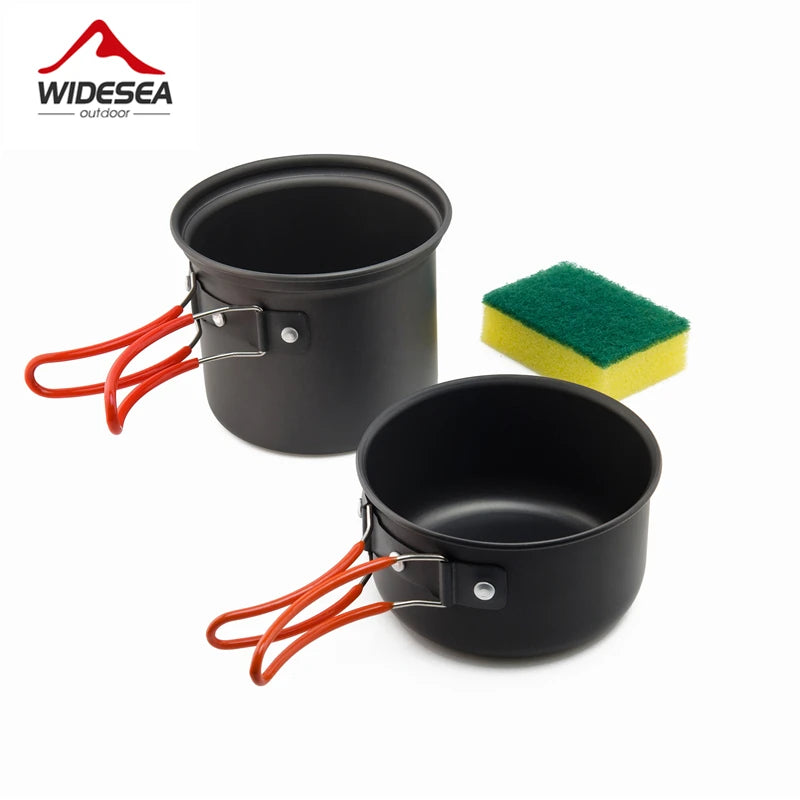Widesea Ultralight Camping Pot Set Hiking Picnic Travel Tourist Dishes Supplies Equipment