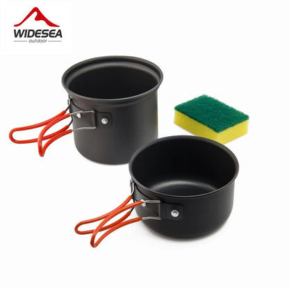 Widesea Ultralight Camping Pot Set Hiking Picnic Travel Tourist Dishes Supplies Equipment