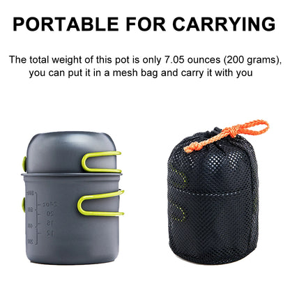 Widesea Ultralight Camping Pot Set Hiking Picnic Travel Tourist Dishes Supplies Equipment