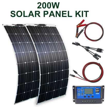 DGSUNLIGHT 100w 200w 12v Flexible, Portable Solar Panel