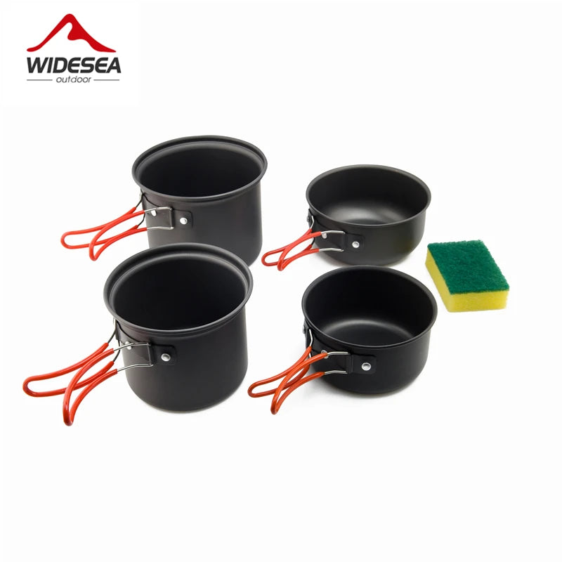 Widesea Ultralight Camping Pot Set Hiking Picnic Travel Tourist Dishes Supplies Equipment
