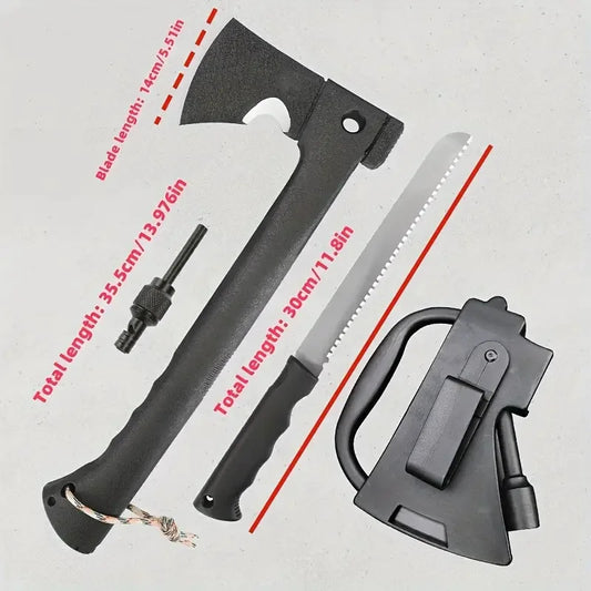 Ultimate Outdoor Survival Axe with Fire Starter