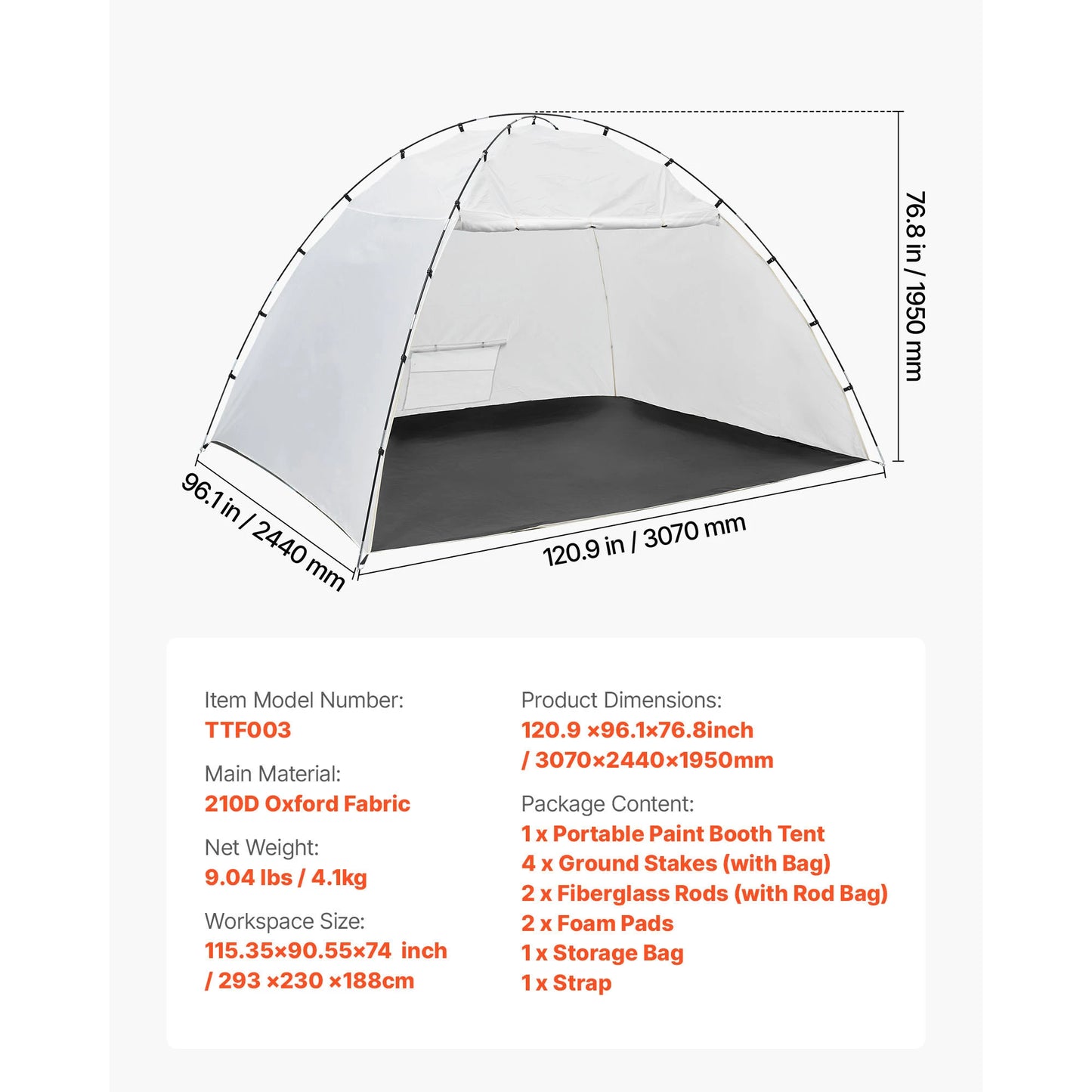 SucceBuy Portable Booth Tent With Built-in Floor