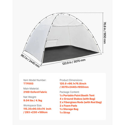 SucceBuy Portable Booth Tent With Built-in Floor