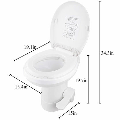 RV  Gravity Foot Pedal Flush Toilet
