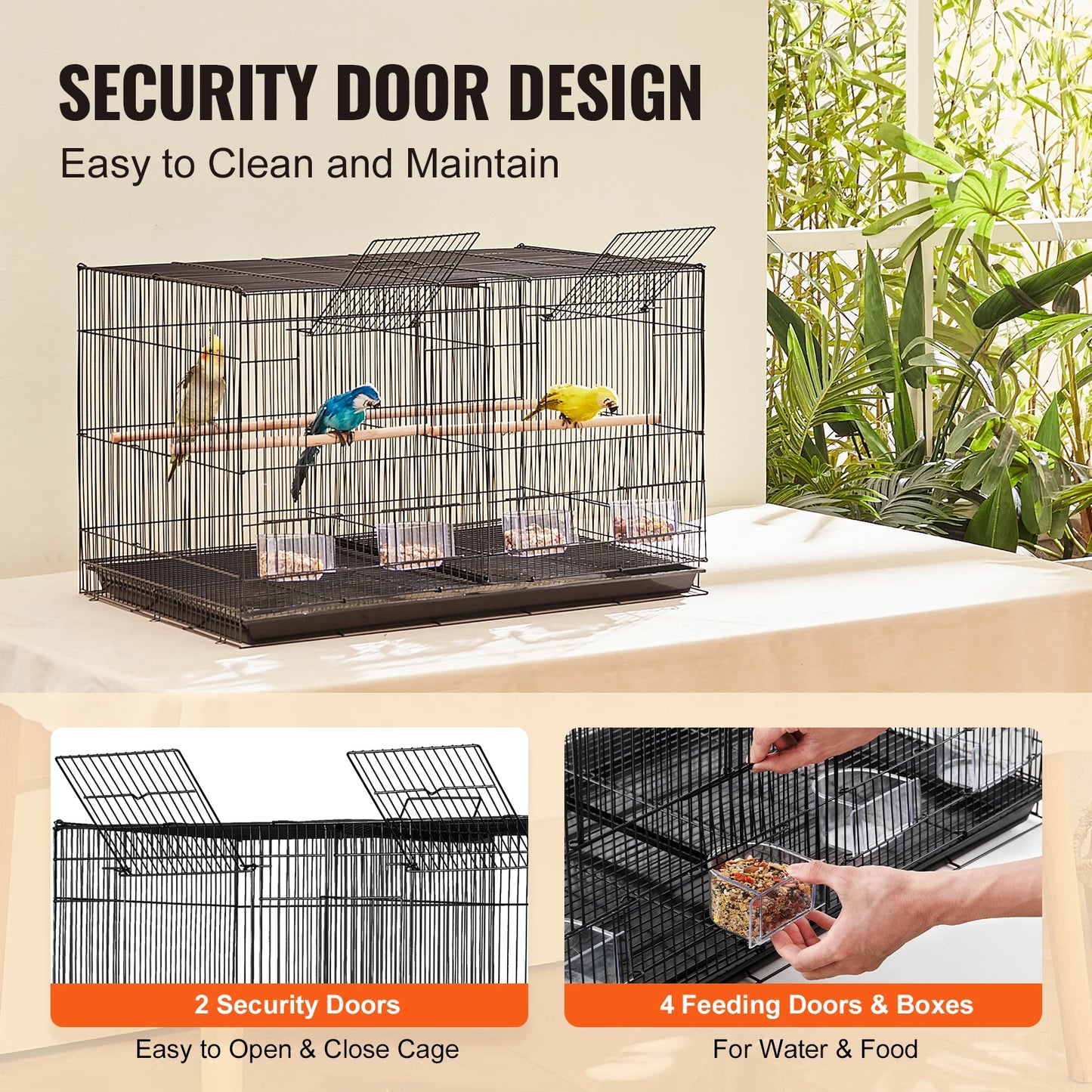 SucceBuy 30In Flight  Birds Pet Travel Birdcage with Handle and Perche