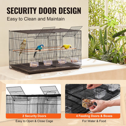 SucceBuy 30In Flight  Birds Pet Travel Birdcage with Handle and Perche