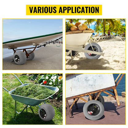 SucceBuy Beach Balloon Wheels 9/13/15.7" w/ Free Air Pump 2Pcs