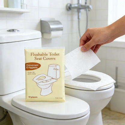 Packing 10 Pieces Disposable Water Disposable Paper Toilet Cushion Convenient Pack