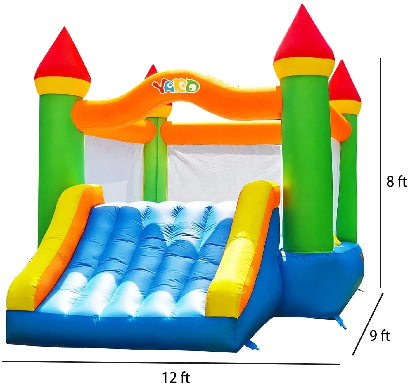 Yard Inflatable Bounce House With Slide 12*9*8ft With Blower