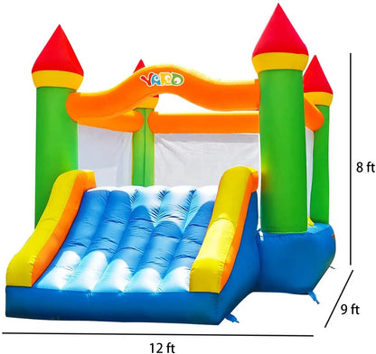 Yard Inflatable Bounce House With Slide 12*9*8ft With Blower