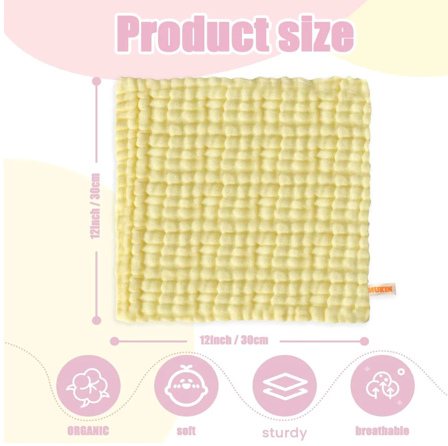 Natural Cotton Baby Washcloths for Sensitive Skin