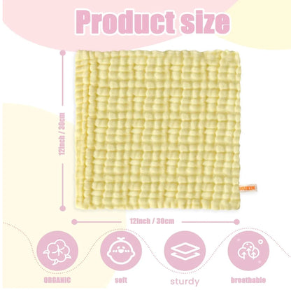 Natural Cotton Baby Washcloths for Sensitive Skin