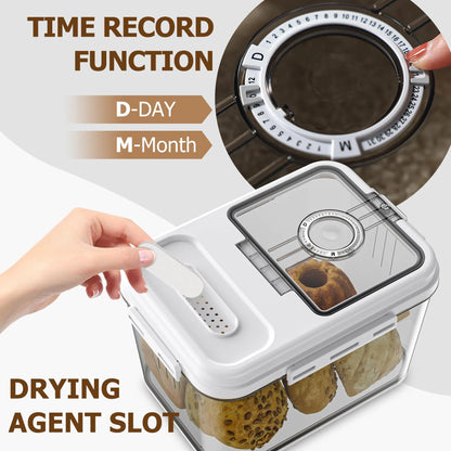 Time Recording Bread Keeper with Lid