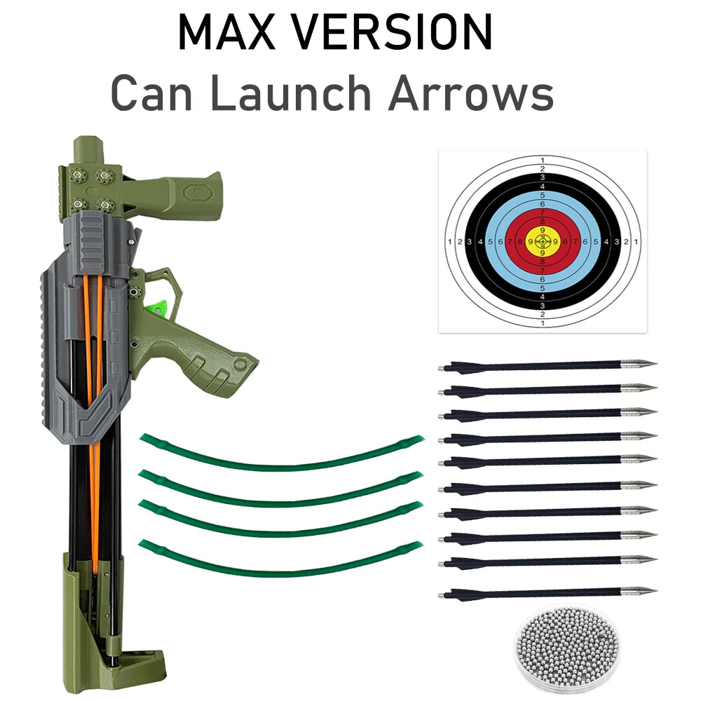 Multi functional automatic-fire trigger arrow launch slingshot