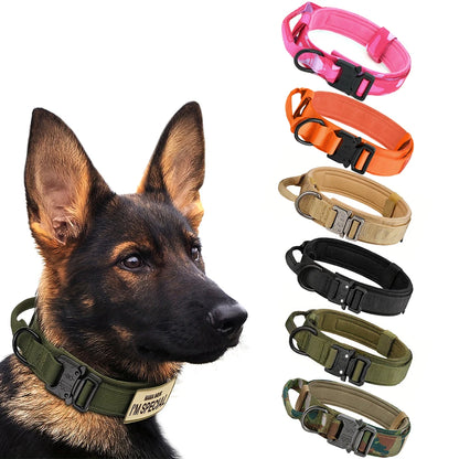 Dog Training Adjustable Tactical Collar And Leash Set