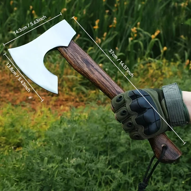 Hand Forged Viking Steel Tomahawk Camping Tree Cutting Axe