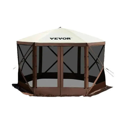 SucceBuy Pop-up Camping Gazebo Canopy 6 Sided 12' x 12' / 10' x 10'
