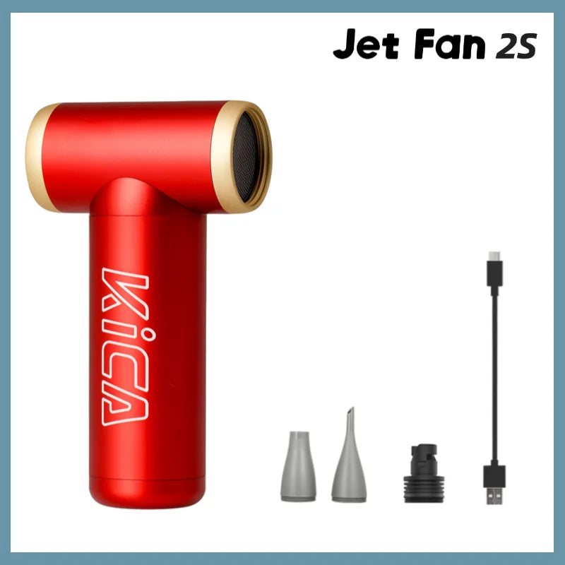 KiCA JetFan 2S Portable Air Blower 117000RPM Rechargeable Mini Fan, Metal Shell Extreme Mode