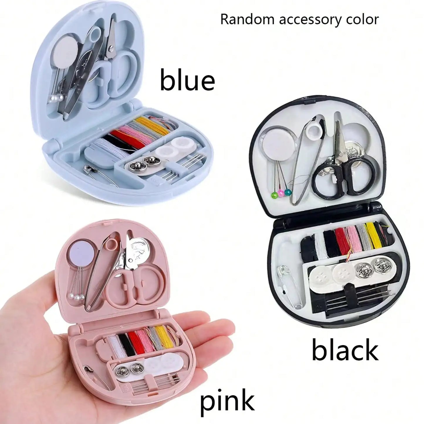 Portable Luxury Mini Travel Sewing Kit  With Threads, Sharp Scissors, Hand Needles And Extra Accessories