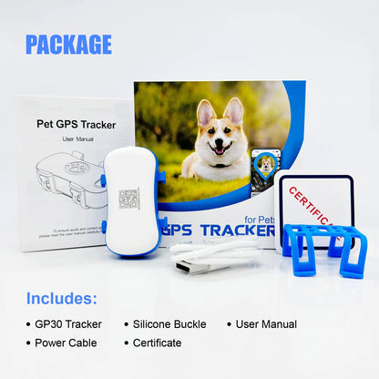 GPS Pet Tracker for Dogs Cats  WiFi Tracking Unlimited Distance QR Code Anti-Lost Locator