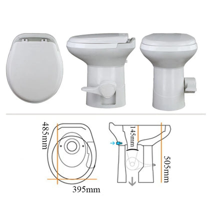 RV  Gravity Foot Pedal Flush Toilet