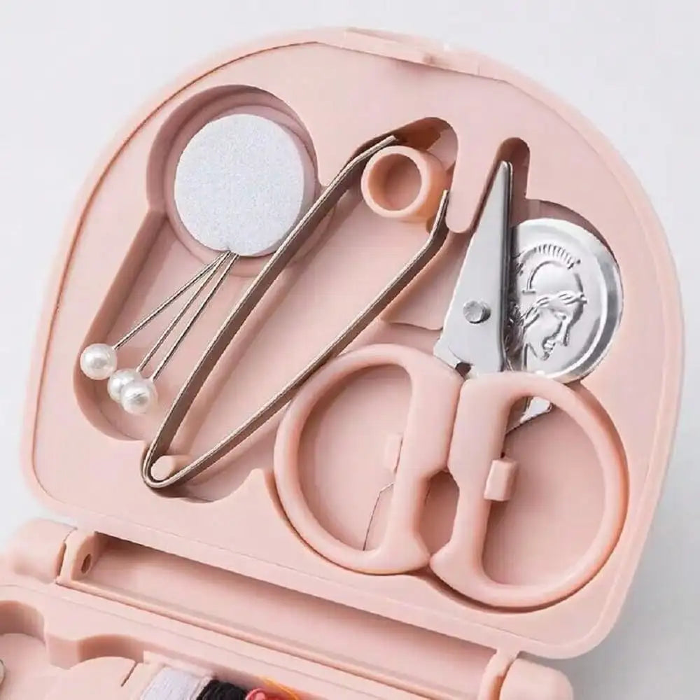 Portable Luxury Mini Travel Sewing Kit  With Threads, Sharp Scissors, Hand Needles And Extra Accessories