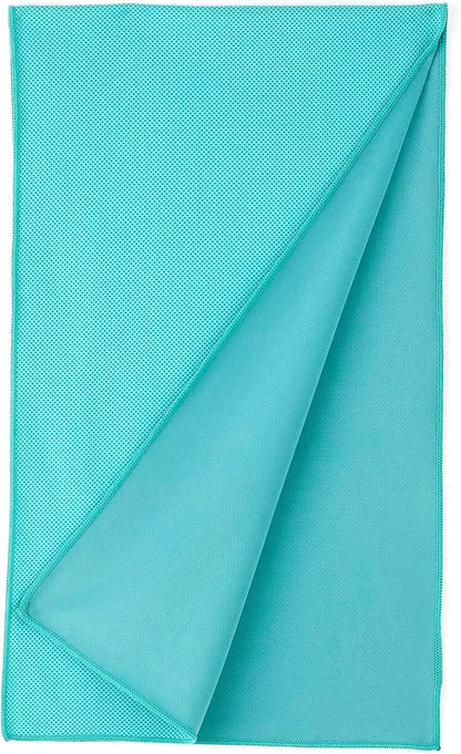 Basics Cooling Towels for Neck and Face 40' x 12', Black/Gray/Aqua/Navy, 4-Pack