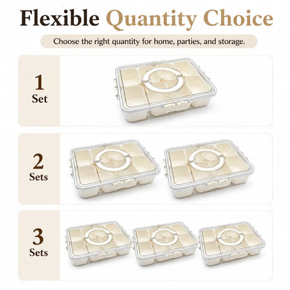 8-Compartment Food Storage Container with Removable Bins