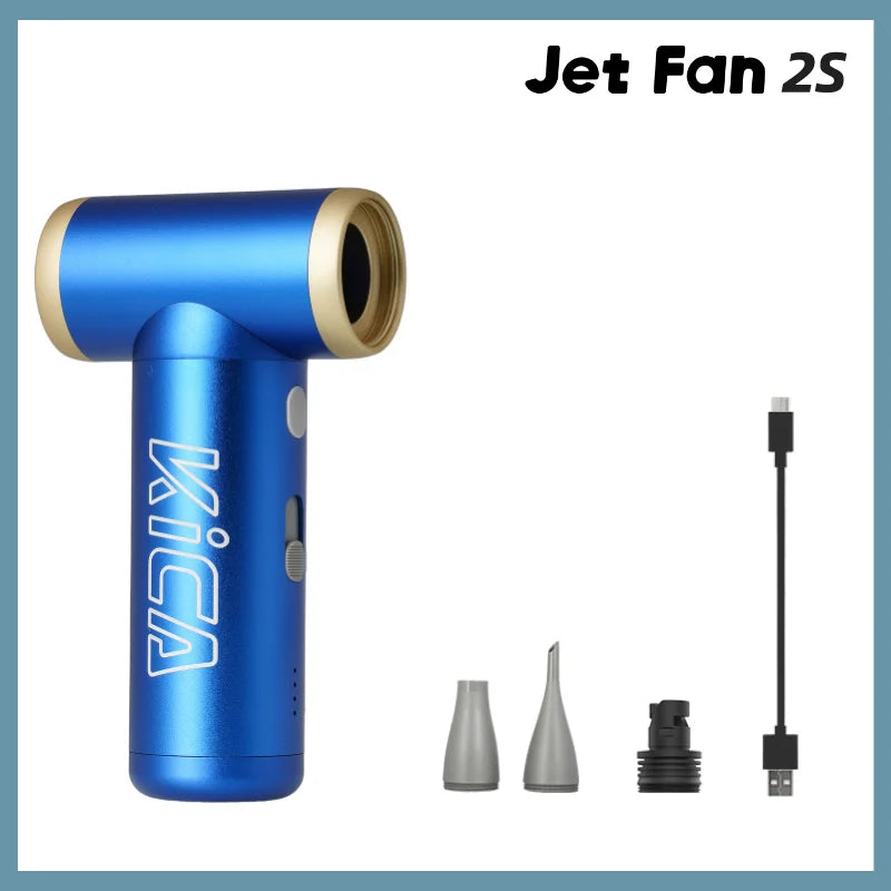 KiCA JetFan 2S Portable Air Blower 117000RPM Rechargeable Mini Fan, Metal Shell Extreme Mode