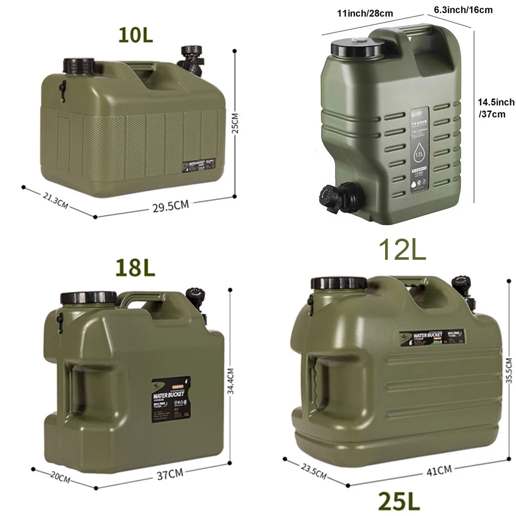 Desert Fox Large Military Green Water Tank Container with Spigot