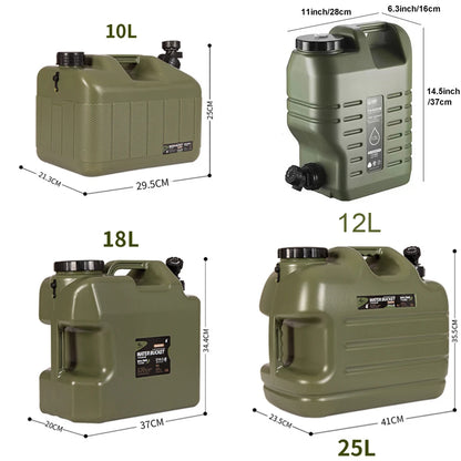Desert Fox Large Military Green Water Tank Container with Spigot