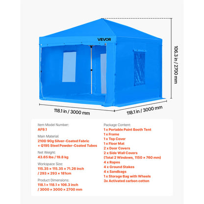 SucceBuy Portable Booth Tent With Built-in Floor