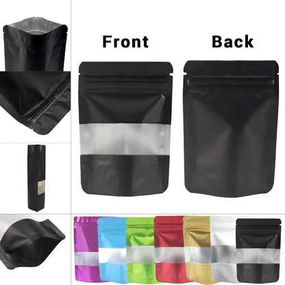 Reclosable Zip Lock Organizer Eco Aluminum Foil Mylar Plastic Bags With Clear Window