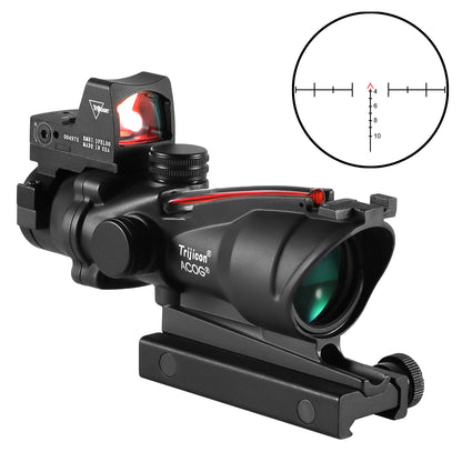 Adjustable 4x32 Red Dot 1x  4x Scope  Red Dot Tactical Scope 20mm