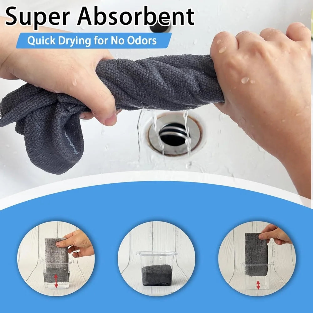 20 Pcs Microfiber Cleaning Cloth Roll