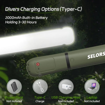 SELORSS Rechargeable Portable Spotlight Camping Lamp